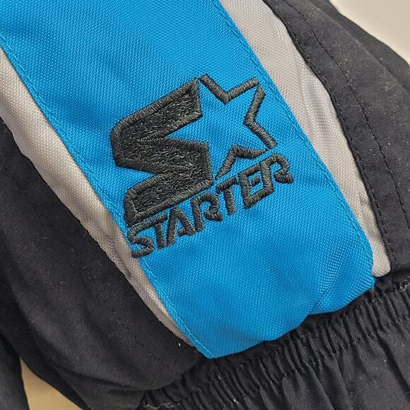 VTG 90s Oversized Carolina Panthers Starter Jacket Pro Line Hooded Men's Sz M - Picture 4 of 10